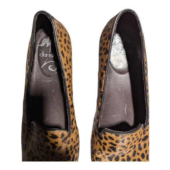 Dansko Olivia Cheetah Print Calf Hair Round Toe Slip-On Casual Loafers Sz 37 6.5 - Picture 4 of 7